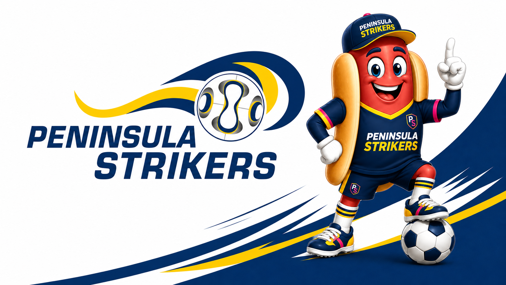 Peninsula Strikers hot dog mascot